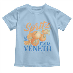 Spritz Italia Veneto Dal 1919 Toddler T Shirt Vintage Aperitivo Orange Italian Cocktail TS02 Light Blue Print Your Wear