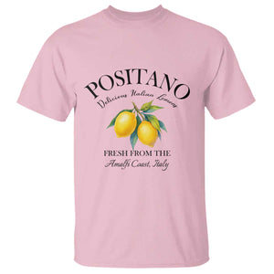 Positano Lemons T Shirt Fresh from the Amalfi Coast Italian Fruit TS02 Light Pink Print Your Wear