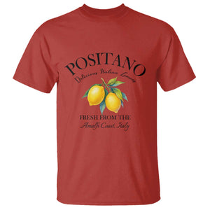 Positano Lemons T Shirt Fresh from the Amalfi Coast Italian Fruit TS02 Red Print Your Wear