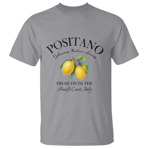 Positano Lemons T Shirt Fresh from the Amalfi Coast Italian Fruit TS02 Sport Gray Print Your Wear