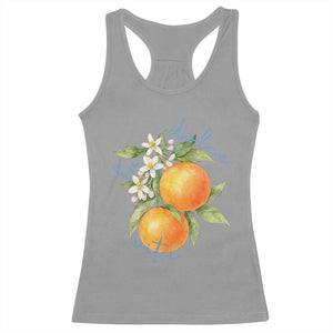 La Dolce Vita Oranges Racerback Tank Top Romantic Italian Citrus Blossom Mediterranean Charm TS02 Sport Gray Print Your Wear