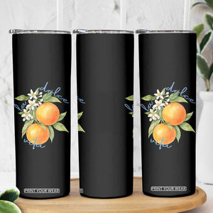La Dolce Vita Oranges Skinny Tumbler Romantic Italian Citrus Blossom Mediterranean Charm TS02 Print Your Wear