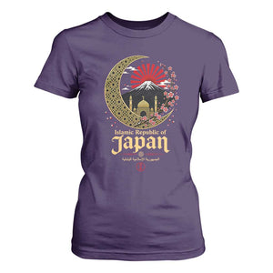 Islamic Republic of Japan Aesthetic Graphic T Shirt For Women Mount Fuji Mosque Cultural Fusion