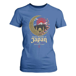 Islamic Republic of Japan Aesthetic Graphic T Shirt For Women Mount Fuji Mosque Cultural Fusion