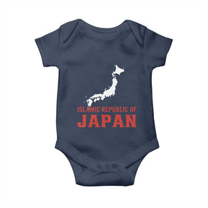 Islamic Republic of Japan Country Map Graphic Baby Onesie Viral Political Satire Meme