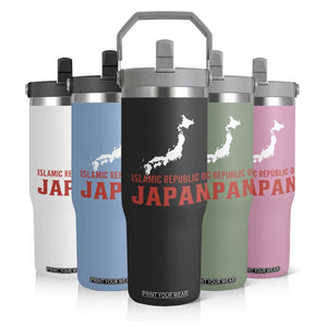 Islamic Republic of Japan Country Map Graphic Flip Straw Tumbler Viral Political Satire Meme TS02 Print Your Wear