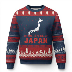 Islamic Republic of Japan Country Map Graphic Ugly Christmas Sweater Viral Political Satire Meme