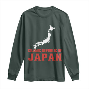 Islamic Republic of Japan Country Map Graphic Long Sleeve Shirt Viral Political Satire Meme