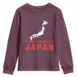 Islamic Republic of Japan Country Map Graphic Youth Sweatshirt Viral Political Satire Meme