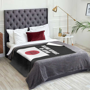 Islamic Republic of Japan Arabic Calligraphy Flag Throw Blanket Allahu Akbar Presidential Gaffe Satirical TS02 Print Your Wear