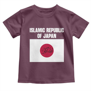 Islamic Republic of Japan Arabic Calligraphy Flag Toddler T Shirt Allahu Akbar Presidential Gaffe Satirical
