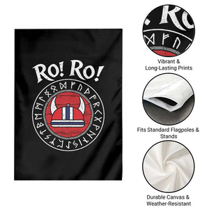 Ro Ro Ro Viking Chant Norway Football Fans Garden Flag Norwegian Pride Distressed Norse Runes Shield Patriotic Supporter TS02 Print Your Wear