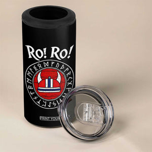 Ro Ro Ro Viking Chant Norway Football Fans 4 in 1 Can Cooler Tumbler Norwegian Pride Distressed Norse Runes Shield Patriotic Supporter TS02 Print Your Wear