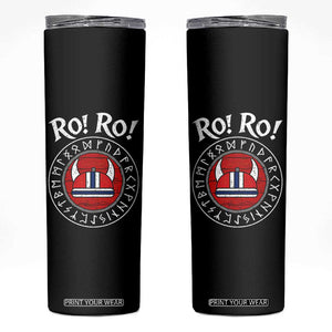 Ro Ro Ro Viking Chant Norway Football Fans Skinny Tumbler Norwegian Pride Distressed Norse Runes Shield Patriotic Supporter TS02 Black Print Your Wear