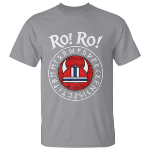 Ro Ro Ro Viking Chant Norway Football Fans T Shirt Norwegian Pride Distressed Norse Runes Shield Patriotic Supporter