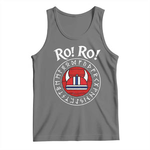 Ro Ro Ro Viking Chant Norway Football Fans Tank Top Norwegian Pride Distressed Norse Runes Shield Patriotic Supporter