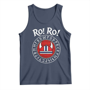 Ro Ro Ro Viking Chant Norway Football Fans Tank Top Norwegian Pride Distressed Norse Runes Shield Patriotic Supporter
