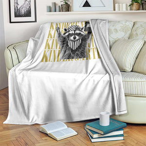 Cool Kindergarten Raccoon Back to School Throw Blanket First Day of School Funny Kids Gift TS02 Print Your Wear