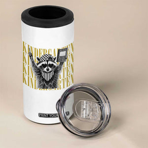 Cool Kindergarten Raccoon Back to School 4 in 1 Can Cooler Tumbler First Day of School Funny Kids Gift TS02 Print Your Wear
