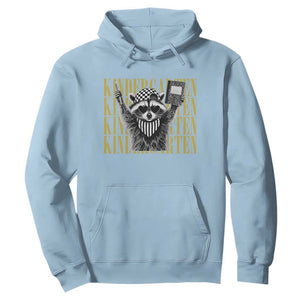 Cool Kindergarten Raccoon Back to School Hoodie First Day of School Funny Kids Gift