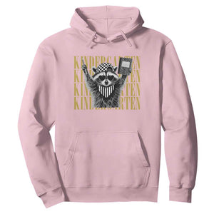 Cool Kindergarten Raccoon Back to School Hoodie First Day of School Funny Kids Gift
