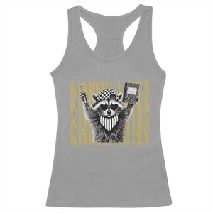 Cool Kindergarten Raccoon Back to School Racerback Tank Top First Day of School Funny Kids Gift