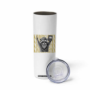 Cool Kindergarten Raccoon Back to School Skinny Tumbler First Day of School Funny Kids Gift TS02 Print Your Wear