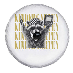Cool Kindergarten Raccoon Back to School Spare Tire Cover First Day of School Funny Kids Gift TS02 Print Your Wear