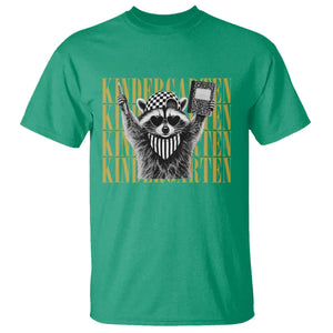 Cool Kindergarten Raccoon Back to School T Shirt First Day of School Funny Kids Gift