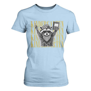 Cool Kindergarten Raccoon Back to School T Shirt For Women First Day of School Funny Kids Gift