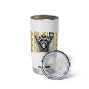 Cool Kindergarten Raccoon Back to School Tumbler Cup First Day of School Funny Kids Gift TS02 Print Your Wear
