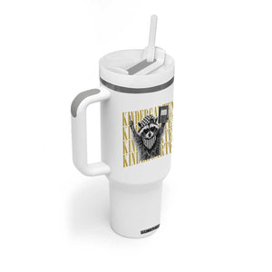 Cool Kindergarten Raccoon Back to School Tumbler With Handle First Day of School Funny Kids Gift TS02 Print Your Wear