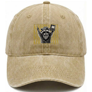Cool Kindergarten Raccoon Back to School Washed Cotton Baseball Cap First Day of School Funny Kids Gift
