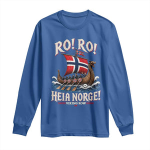 Funny Heia Norge Soccer Viking Row Long Sleeve Shirt Ro Ro Norway Football Fans Norwegian Pride TS02 Royal Blue Print Your Wear