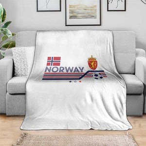 Classic Norway Football Emblem Graphic Throw Blanket Retro Norwegian Flag Coat of Arms Norge Soccer Fans TS02 Print Your Wear