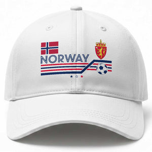 Classic Norway Football Emblem Graphic Baseball Cap Retro Norwegian Flag Coat of Arms Norge Soccer Fans TS02 Print Your Wear