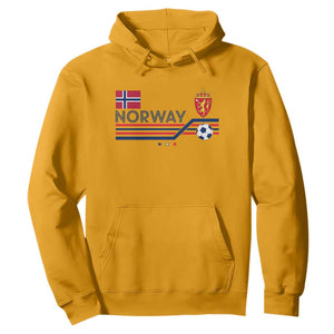 Classic Norway Football Emblem Graphic Hoodie Retro Norwegian Flag Coat of Arms Norge Soccer Fans TS02 Gold Print Your Wear