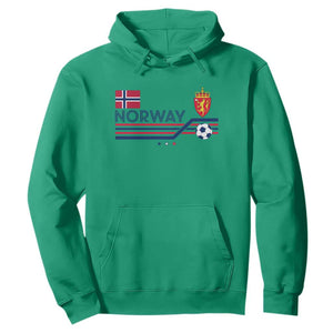 Classic Norway Football Emblem Graphic Hoodie Retro Norwegian Flag Coat of Arms Norge Soccer Fans TS02 Irish Green Print Your Wear