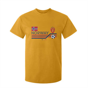 Classic Norway Football Emblem Graphic T Shirt For Kid Retro Norwegian Flag Coat of Arms Norge Soccer Fans TS02 Gold Print Your Wear