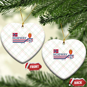 Classic Norway Football Emblem Graphic Ceramic Ornament Retro Norwegian Flag Coat of Arms Norge Soccer Fans TS02 Print Your Wear