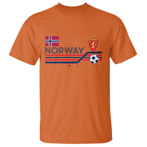 Classic Norway Football Emblem Graphic T Shirt Retro Norwegian Flag Coat of Arms Norge Soccer Fans TS02 Orange Print Your Wear