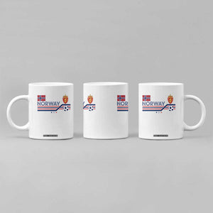 Classic Norway Football Emblem Graphic Coffee Mug Retro Norwegian Flag Coat of Arms Norge Soccer Fans TS02 Print Your Wear