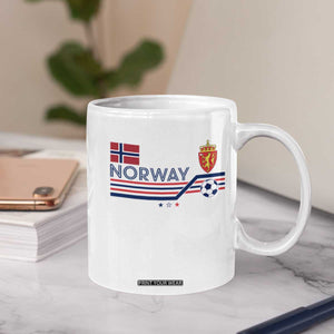 Classic Norway Football Emblem Graphic Coffee Mug Retro Norwegian Flag Coat of Arms Norge Soccer Fans TS02 Print Your Wear