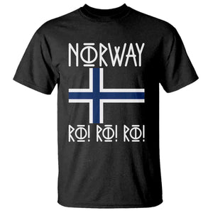 Norway Flag Ro Ro Ro Norse Rune Typography Graphic T Shirt Norge Football Fans Norwegian Pride TS02 Black Print Your Wear