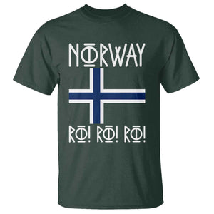 Norway Flag Ro Ro Ro Norse Rune Typography Graphic T Shirt Norge Football Fans Norwegian Pride TS02 Dark Forest Green Print Your Wear
