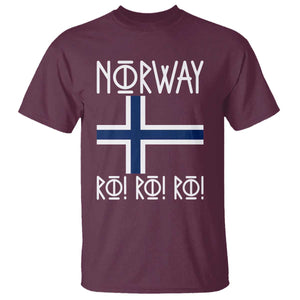 Norway Flag Ro Ro Ro Norse Rune Typography Graphic T Shirt Norge Football Fans Norwegian Pride TS02 Maroon Print Your Wear