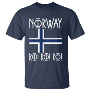 Norway Flag Ro Ro Ro Norse Rune Typography Graphic T Shirt Norge Football Fans Norwegian Pride TS02 Navy Print Your Wear
