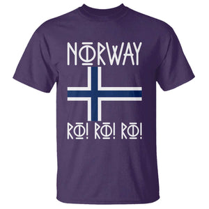 Norway Flag Ro Ro Ro Norse Rune Typography Graphic T Shirt Norge Football Fans Norwegian Pride TS02 Purple Print Your Wear