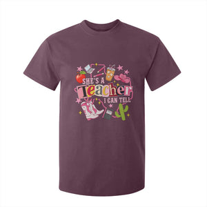 She is a Teacher I Can Tell School Aesthetic T Shirt For Kid Retro Groovy Western Cowgirl Texas