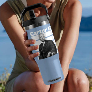 Inspiring Father of Black History Icon Portrait Flip Straw Tumbler Carter G Civil Rights Legacy Supporter